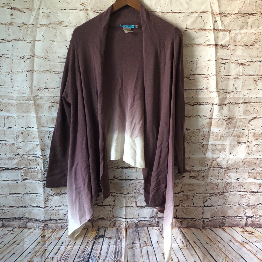 Alice + Olivia Chocolate Ombre Cashmere Cardigan